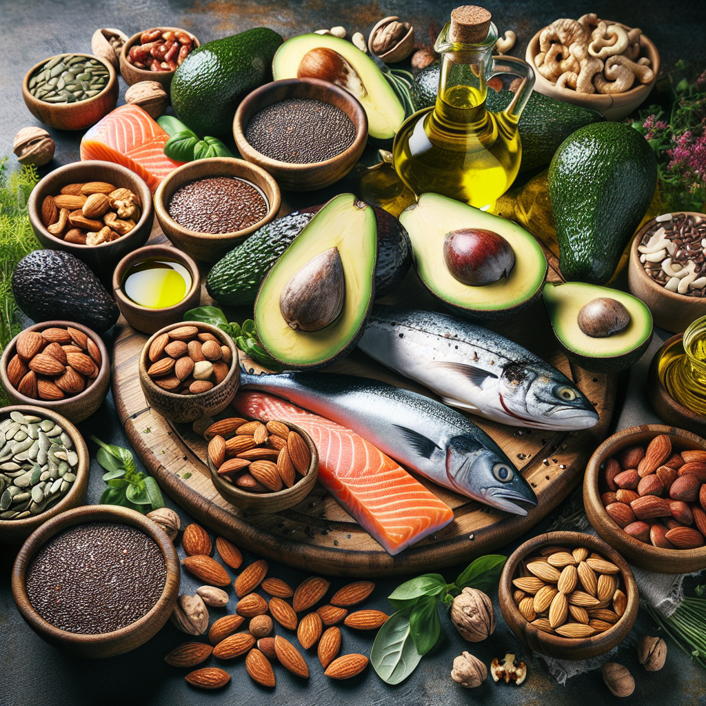 sources-graisses-saines-avocats-noix-graines-poissons-huiles